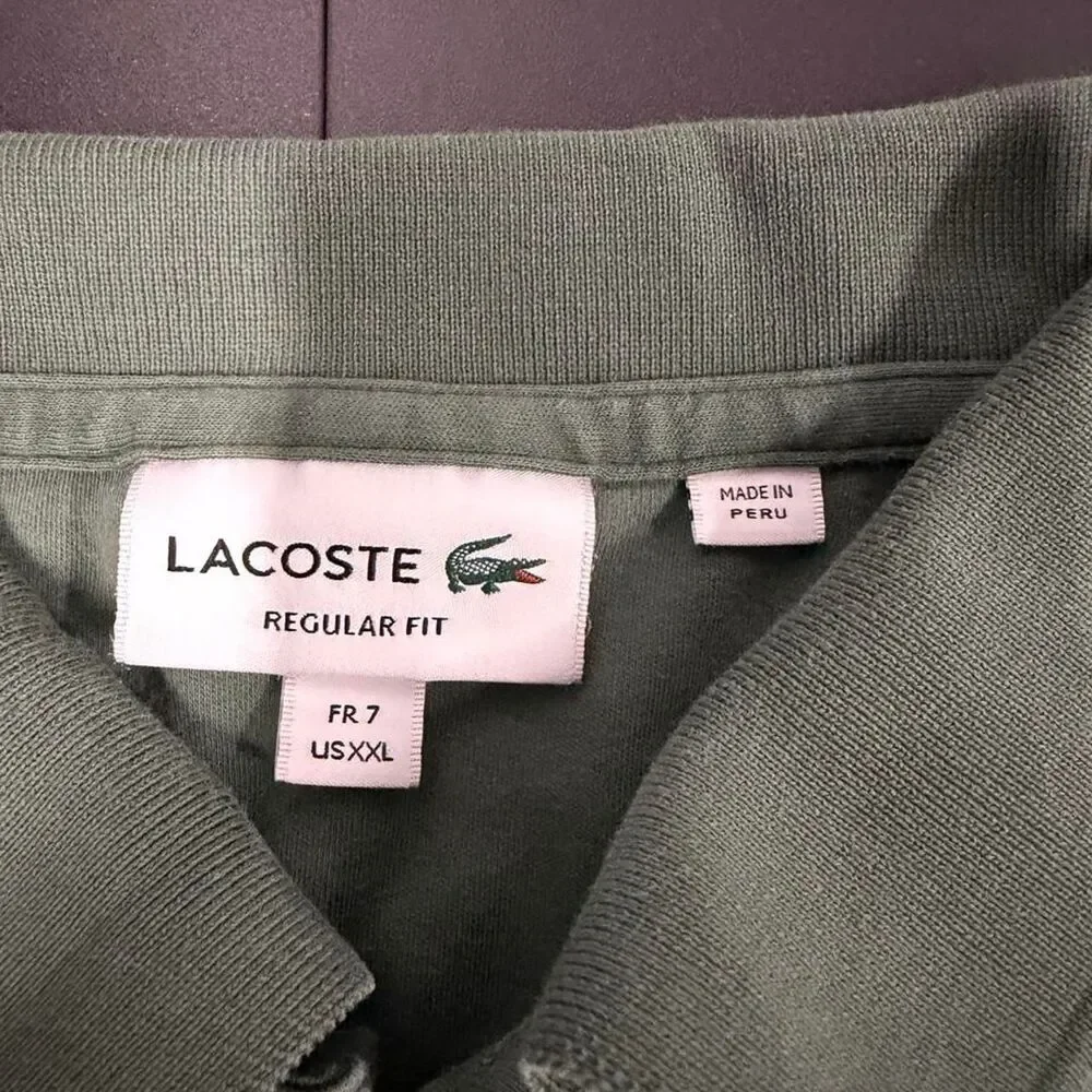 Lacoste Men's Green and Khaki Polo-shirts